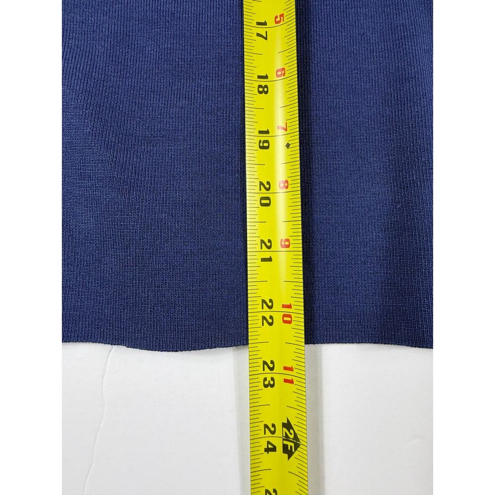 Talbots Silk Blend Jewel Button Sweater Royal Blue 3/4 Sleeve Size Medium - Picture 9 of 10